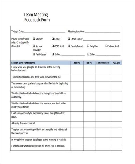 FREE 42+ Feedback Forms in PDF | MS Word | Excel