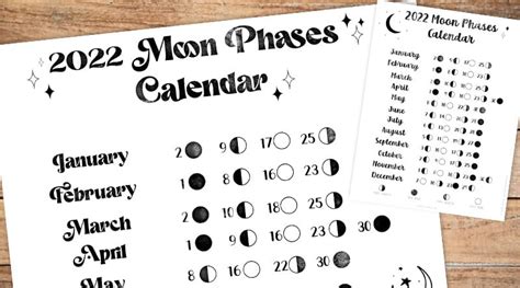 2022 Lunar Calendar Printable Free