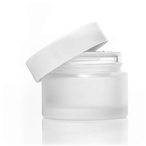 100ml Frosted Glass Jar - With White Lid | PetraPack