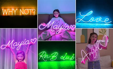 Amazon.com : Custom Neon Signs - Neon Sign Customizable for Wall Decor, Personalized LED Neon ...