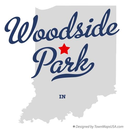 Map of Woodside Park, IN, Indiana