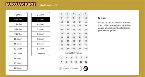 EuroJackpot Systemschein - Lotto online Kiosk