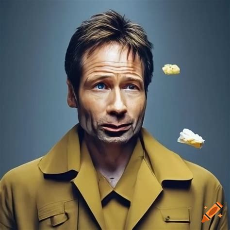 David duchovny eating a stick of butter