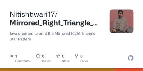 GitHub - Nitishtiwari17/Mirrored_Right_Triangle_Star_Pattern: Java ...