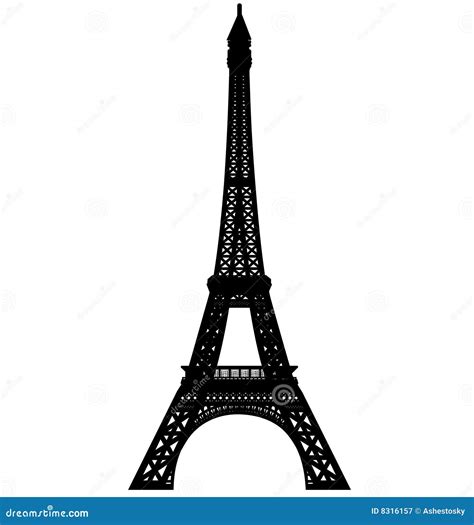 Eiffel Tower Silhouette Vector Royalty Free Stock Photography - Image: 8316157