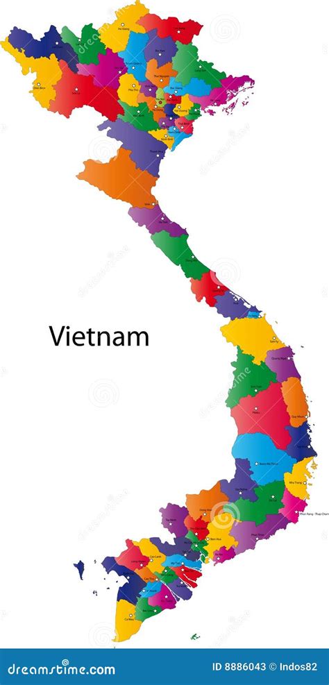 Vietnam map stock vector. Image of vector, isolated, country - 8886043