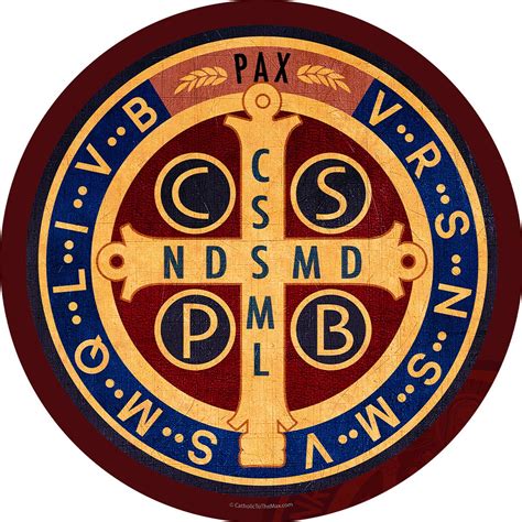 Decal St Benedict Medal 3" Colored - St. Paul's Catholic Books & Gifts