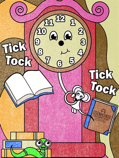 Tick Tock Song Coloring Page - Eisenhower Public Library