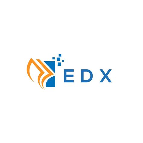 EDX credit repair accounting logo design on white background. EDX creative initials Growth graph ...