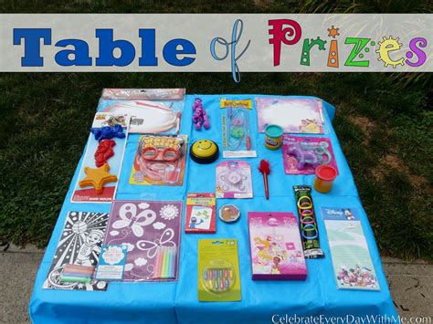 Table of Prizes – A Birthday Party Game | Celebrate Every Day With Me