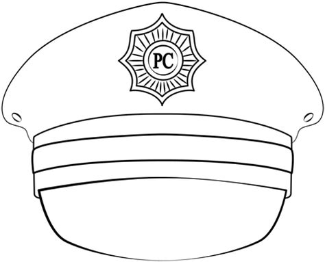 Police Hat coloring page | Free Printable Coloring Pages