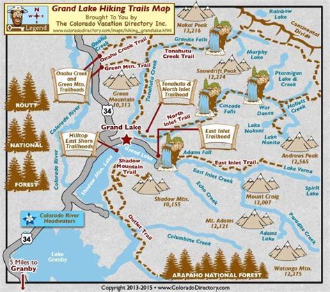 Grand Lake Mountaineering Trails Map | Colorado Trip Listing. >>> Learn ...