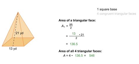 Calculate Slant Height Of A Square Pyramid