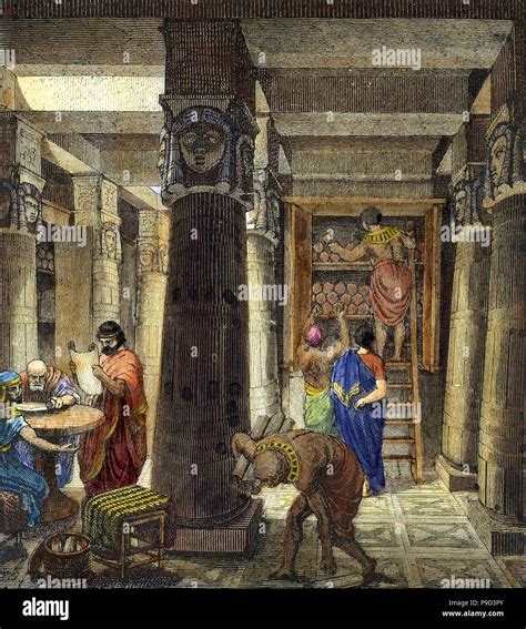 The Library of Alexandria. Museum: PRIVATE COLLECTION Stock Photo - Alamy