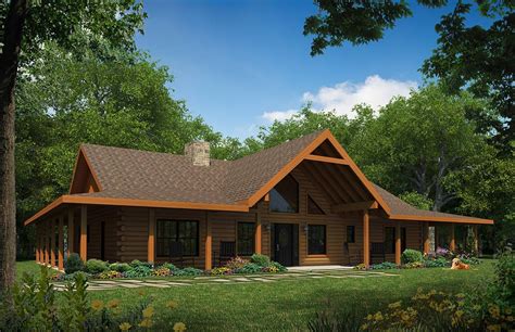 Satterwhite Log Homes | Redfern Floor Plan | Barn house kits, Log homes, Log home floor plans