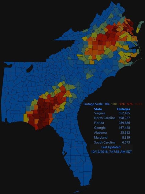 Power Outage Map Usa - World Of Light Map