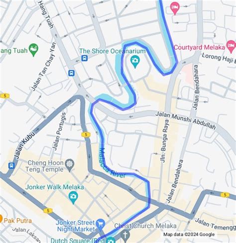 Melaka River Cruise Route - Google My Maps