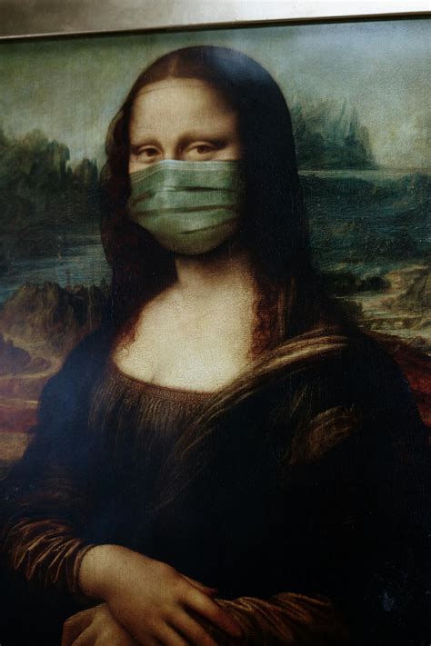 Mona Lisa With Face Mask · Free Stock Photo