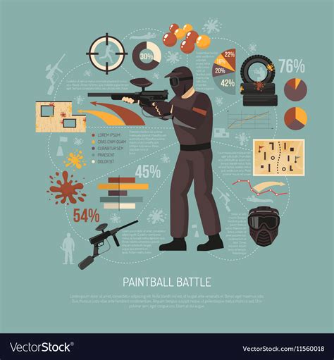 Paintball battle Royalty Free Vector Image - VectorStock