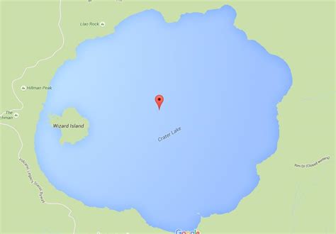 Map of Crater Lake