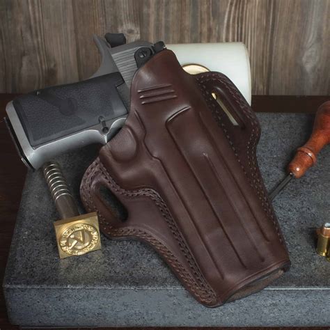 Leather Holster For Desert Eagle .357 Magnum - | Genuine Leather | Desert Eagle Holster | OWB ...