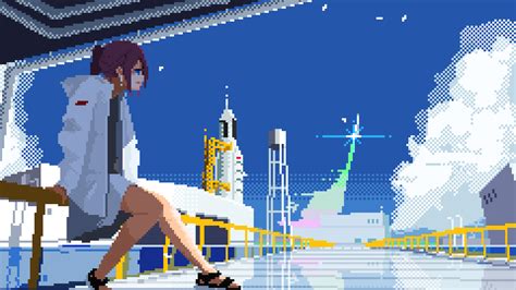 PixelSkyrocket MV Illust ... - APO+ | Anime pixel art, Pixel art games, Pixel art background