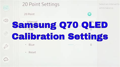 Samsung Q70 QLED Calibration Settings - YouTube