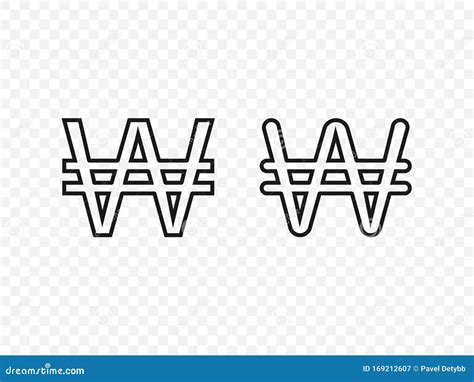 South, North Korean Won Icon. Vector Illustration Stock Illustration ...