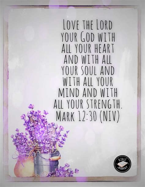 Mark 12:30 NIV - Picture Bible Verse