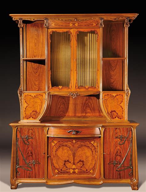 Louis Majorelle (French, 1859–1926), Nancy, Sideboard, Mahogany, Fruit Wood Inlays and Wrought ...