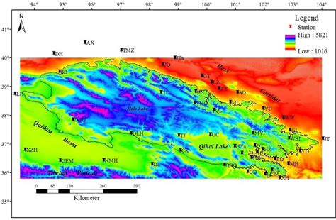 The distribution of the stations in the Qilian Mountains. | Download ...