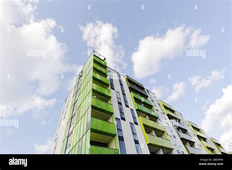 Modern architecture, housing, Örestad, Amager Island, Copenhagen ...