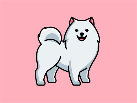 Samoyed Dog by Alfrey Davilla | vaneltia on Dribbble