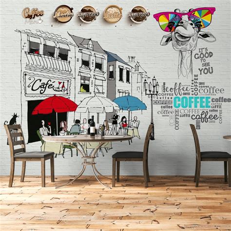 Cafe Shop Wall Mural - Etsy