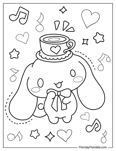 Cinnamon Roll Sanrio Coloring Pages