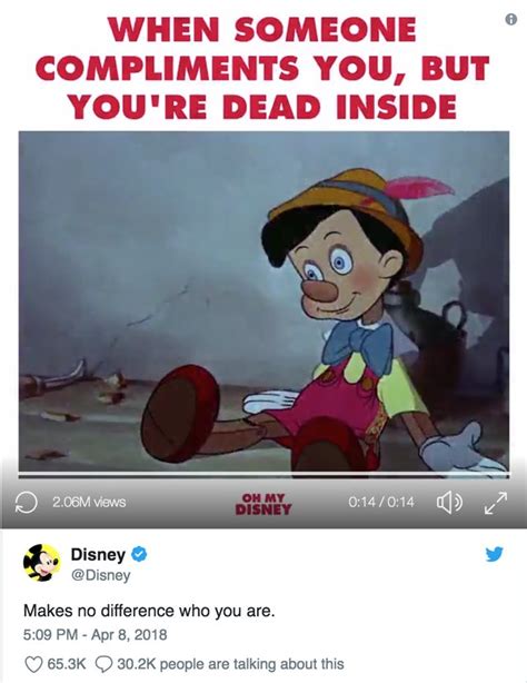 Disney Posted A Meme About Being "Dead Inside" And It's Very WTF - PopBuzz