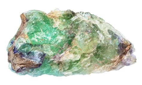 Raw Green Beryl Gemstone Isolated Stock Image - Image of ornamental ...