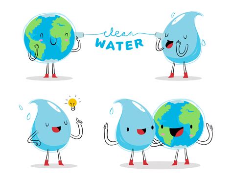 Clean Water Advocacy Character Mascot Vector Illustration 194379 Vector ...