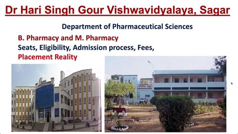 Dr Hari Singh Gour Vishwavidyalaya, Sagar, MP M. Pharmacy| Courses ...