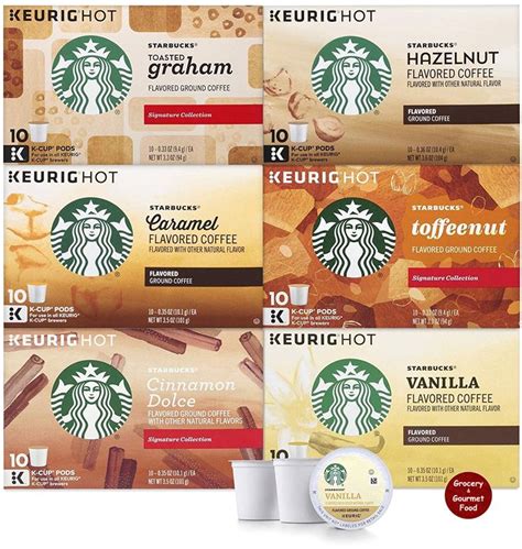 Starbucks K-Cup Coffee Pods—Flavored Coffee—Variety Pack for Keurig Brewers—Naturally Flavored ...