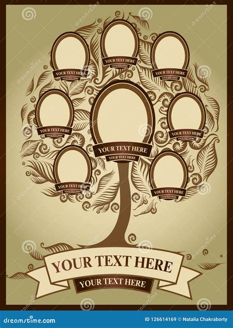 Family Tree background stock vector. Illustration of ancestry - 126614169