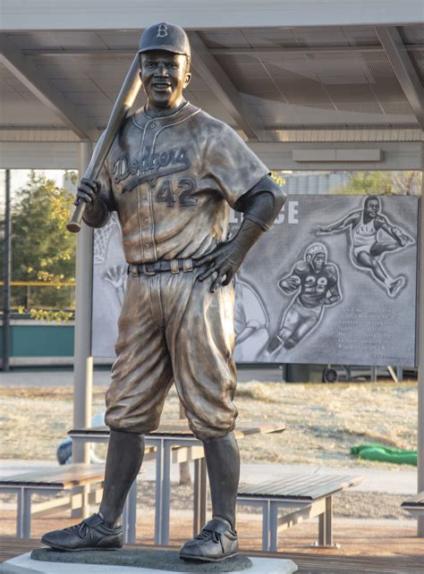 Burned remnants of prized Jackie Robinson statue found after theft from public park in Kansas ...