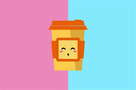 Kawaii Cute Coffee Cup Art Illustration Character By Red Sugar Design | TheHungryJPEG