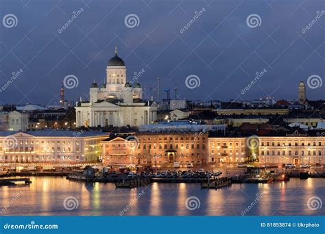 Night View of Helsinki, Finland Stock Photo - Image of church, tourist: 81853874