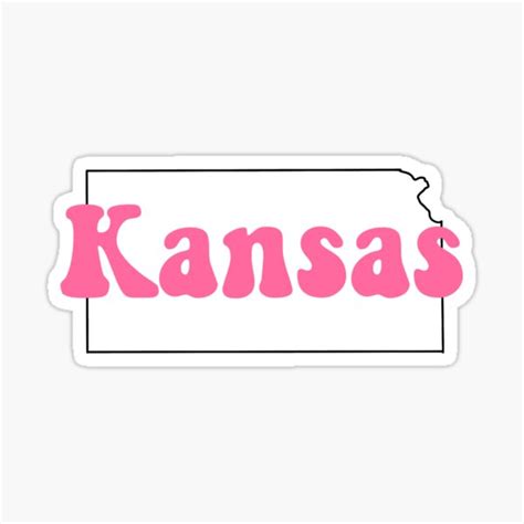 "kansas outline!" Sticker for Sale by alliehilf | Redbubble