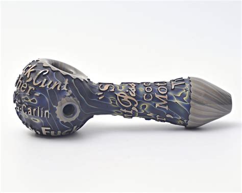 Liberty 503 Deep Carve Sandblasted Hand Pipe Seven Dirty Words For Sale