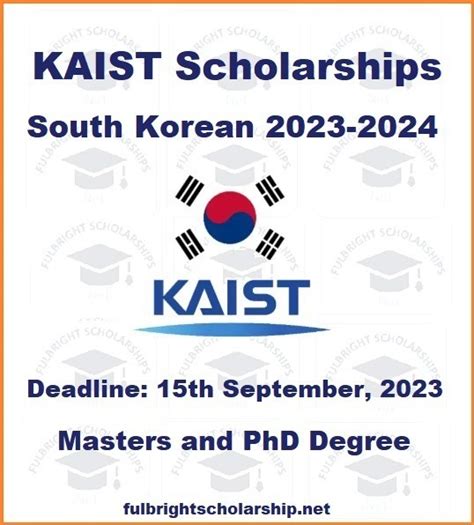 KAIST Scholarships 2023-2024 in South Korean | Fully Funded