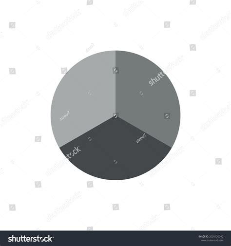 Pie Chart Three Same Size Sectors Stock Vector (Royalty Free ...