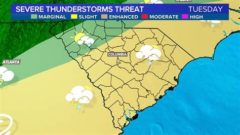 South Carolina weather Tuesday: Strong wind, heavy rain possible | wltx.com