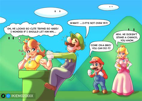 ArtStation - Daisy vs Luigi _armwrestling_1